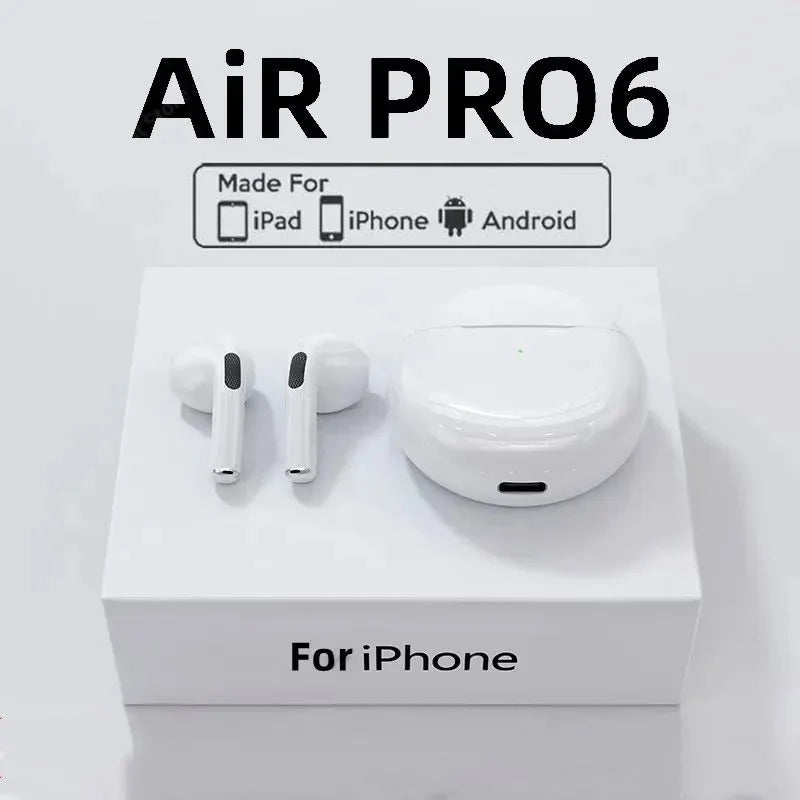 FONE DE OUVIDO AIR PRO 6 COMPATIVEL COM ANDROID E IPHONE