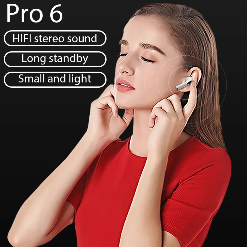 FONE DE OUVIDO AIR PRO 6 COMPATIVEL COM ANDROID E IPHONE